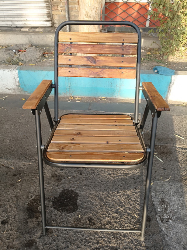 صندلی تاشو مسافرتی چوبی تحمل وزن تا ۱۵۰ کیلو گرم تاشو